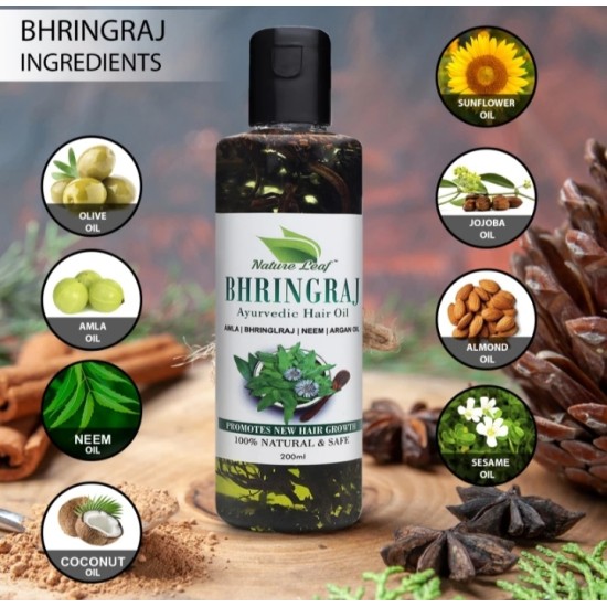 nature leaf Maha Bhiringraj Hair OIL  (200 ML)